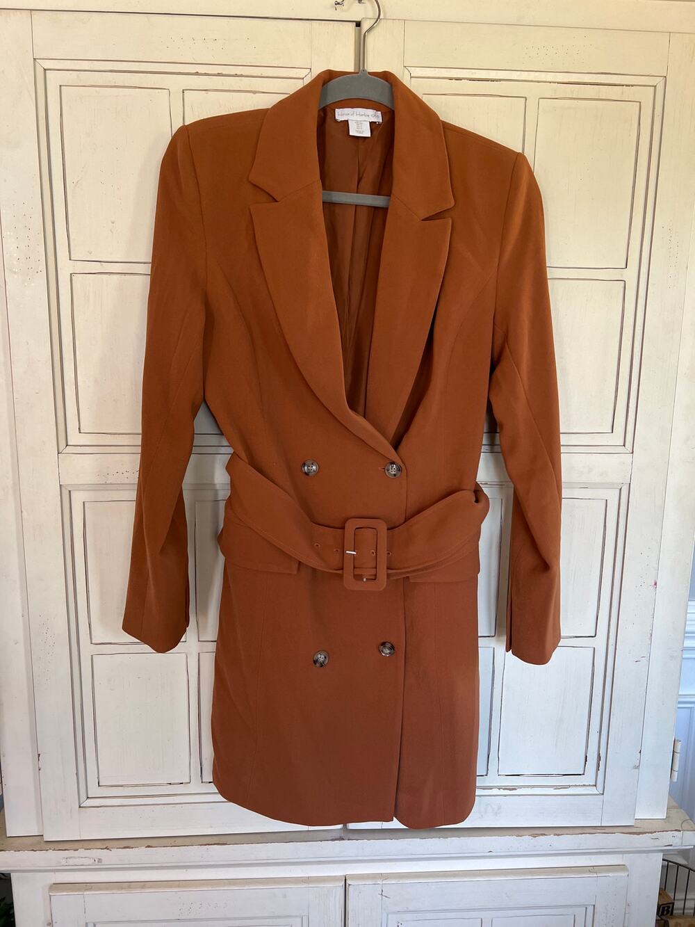 House Of Harlow 1960 size small ginger brown jacket double breasted